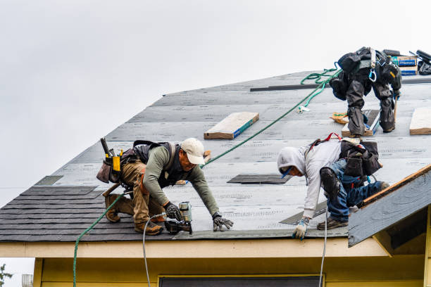Professional Gutter Installation technician working in Valley Center, CA